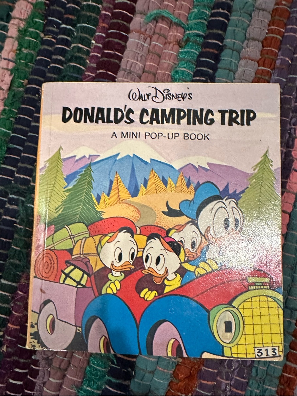 Vintage 1977 Disney Donald's Camping Trip Mini Pop-Up Book Donald Duck OOP